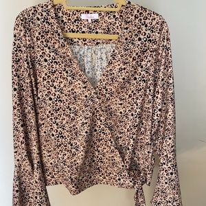 Parker Flare Sleeve Wrap Top